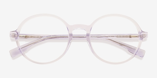 Amaranth Clear Purple Alternative MaterialsEyeglass Frames from EyeBuyDirect, Closed View
