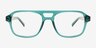 Conifer Teal Matériaux biosourcésMontures de lunettes de vue d'EyeBuyDirect, Vue de Face