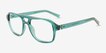 Conifer Teal Alternative MaterialsEyeglass Frames from EyeBuyDirect, Angle View