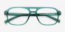 Conifer Teal Matériaux biosourcésMontures de lunettes de vue d'EyeBuyDirect, Vue Rapprochée