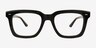 Kenna Noir Matériaux biosourcésMontures de lunettes de vue d'EyeBuyDirect, Vue de Face