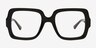 Koru Black Alternative MaterialsEyeglass Frames from EyeBuyDirect, Front View