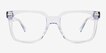 Linden Clear Blue Alternative MaterialsEyeglass Frames from EyeBuyDirect, Front View
