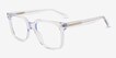 Linden Clear Blue Alternative MaterialsEyeglass Frames from EyeBuyDirect, Angle View