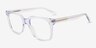 Linden Clear Blue Alternative MaterialsEyeglass Frames from EyeBuyDirect, Angle View
