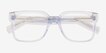 Linden Clear Blue Alternative MaterialsEyeglass Frames from EyeBuyDirect, Closed View