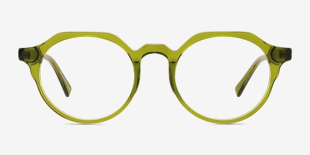 Monarda Clear Green Alternative MaterialsEyeglass Frames from EyeBuyDirect, Front View