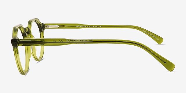 Monarda Clear Green Alternative MaterialsEyeglass Frames from EyeBuyDirect, Side View