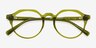 Monarda Clear Green Alternative MaterialsEyeglass Frames from EyeBuyDirect, Closed View