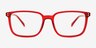 Zippity Red PlasticEyeglass Frames from EyeBuyDirect, Front View