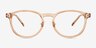 Whoosh Clear Brown PlasticEyeglass Frames from EyeBuyDirect, Front View