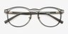 Whoosh Gray Green PlasticEyeglass Frames from EyeBuyDirect, Closed View