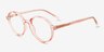 Doodle Clear Pink PlasticEyeglass Frames from EyeBuyDirect, Angle View