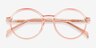 Doodle Clear Pink PlasticEyeglass Frames from EyeBuyDirect, Closed View