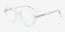 Doodle Clear Blue PlasticEyeglass Frames from EyeBuyDirect, Angle View