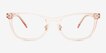 Giggle Clear Pink PlasticEyeglass Frames from EyeBuyDirect, Front View