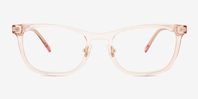 Giggle Clear Pink PlasticEyeglass Frames from EyeBuyDirect, Front View