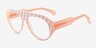 Just Be Striped Pink PlasticEyeglass Frames from EyeBuyDirect, Angle View