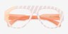 Just Be Striped Pink PlasticEyeglass Frames from EyeBuyDirect, Closed View
