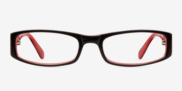 JA00038 Black/Red Acetate Eyeglass Frames