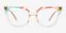 Stand Proud Multicolor Clear PlasticEyeglass Frames from EyeBuyDirect, Front View