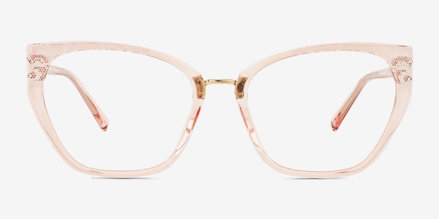 Lovelace Pink Alternative MaterialsEyeglass Frames from EyeBuyDirect, Front View