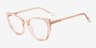 Lovelace Pink Alternative MaterialsEyeglass Frames from EyeBuyDirect, Angle View