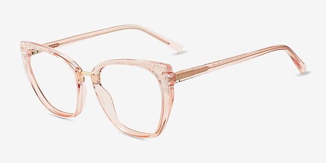 Lovelace Pink Alternative MaterialsEyeglass Frames from EyeBuyDirect, Angle View