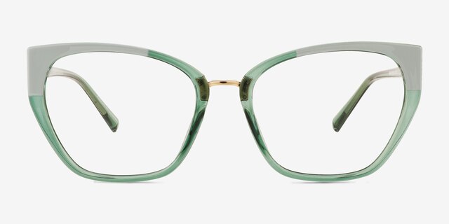 Lovelace Green Alternative MaterialsEyeglass Frames from EyeBuyDirect, Front View