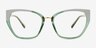 Lovelace Green Alternative MaterialsEyeglass Frames from EyeBuyDirect, Front View