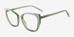 Lovelace Green Alternative MaterialsEyeglass Frames from EyeBuyDirect, Angle View