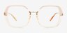 Darlington Champaign Pink Matériaux biosourcésMontures de lunettes de vue d'EyeBuyDirect, Vue de Face