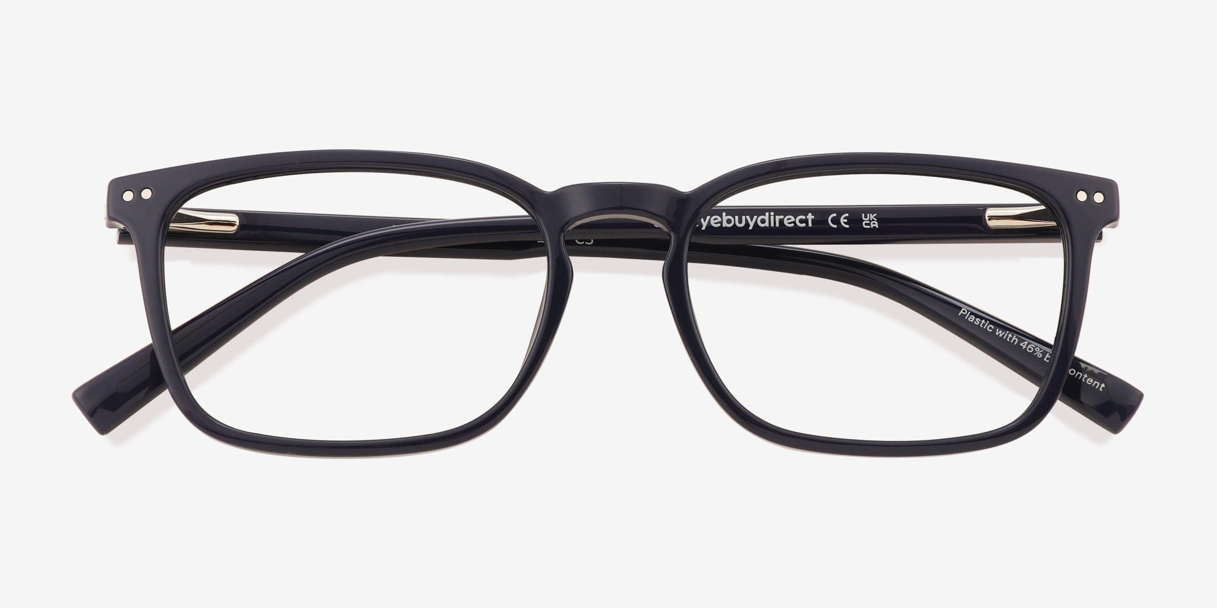 Sinclair Rectangle Navy Full Rim Eyeglasses | Eyebuydirect