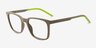 Accelerate Matte Gray Eco-friendlyEyeglass Frames from EyeBuyDirect, Angle View