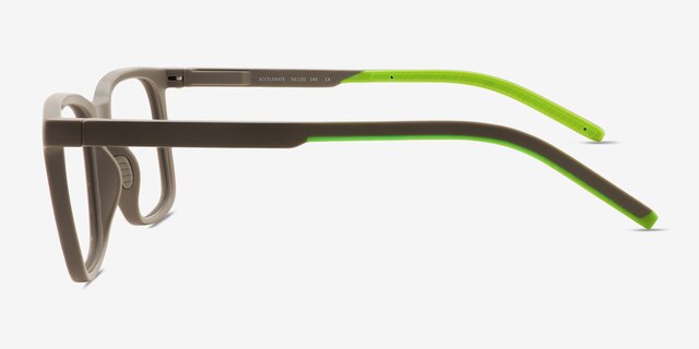 Accelerate Matte Gray Alternative MaterialsEyeglass Frames from EyeBuyDirect, Side View