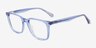 Ambition Clear Blue AcetateEyeglass Frames from EyeBuyDirect, Angle View