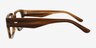 Hawke Striped Alternative MaterialsEyeglass Frames from EyeBuyDirect, Side View