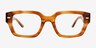 Hawke Striped Brown Matériaux biosourcésMontures de lunettes de vue d'EyeBuyDirect, Vue de Face