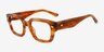 Hawke Striped Brown Matériaux biosourcésMontures de lunettes de vue d'EyeBuyDirect, Vue d'Angle