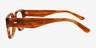 Hawke Striped Brown Matériaux biosourcésMontures de lunettes de vue d'EyeBuyDirect, Vue de Côté