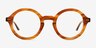 Grant Striped Brown Matériaux biosourcésMontures de lunettes de vue d'EyeBuyDirect, Vue de Face