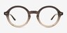 Grant Gray Brown Matériaux biosourcésMontures de lunettes de vue d'EyeBuyDirect, Vue de Face
