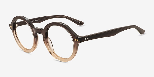 Grant Gray Brown Alternative MaterialsEyeglass Frames from EyeBuyDirect, Angle View