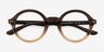 Grant Gray Brown Matériaux biosourcésMontures de lunettes de vue d'EyeBuyDirect, Vue Rapprochée