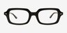Reid Noir Matériaux biosourcésMontures de lunettes de vue d'EyeBuyDirect, Vue de Face