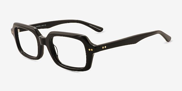 Reid Black Alternative MaterialsEyeglass Frames from EyeBuyDirect, Angle View