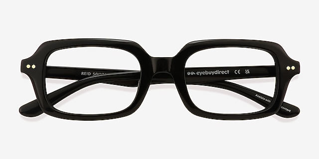 Reid Black Alternative MaterialsEyeglass Frames from EyeBuyDirect, Closed View