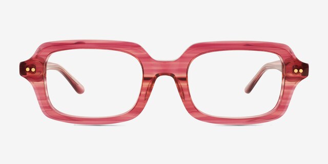 Reid Striped Purple Alternative MaterialsEyeglass Frames from EyeBuyDirect, Front View