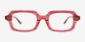 Reid Striped Purple Matériaux biosourcésMontures de lunettes de vue d'EyeBuyDirect, Vue de Face