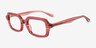 Reid Striped Purple Matériaux biosourcésMontures de lunettes de vue d'EyeBuyDirect, Vue d'Angle